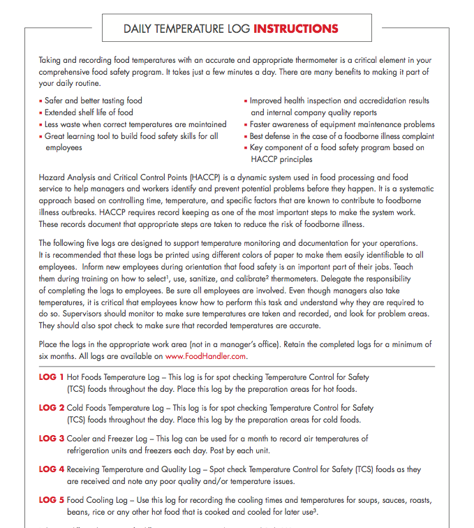 Time and Temperature Control (TCS) Food Guidelines