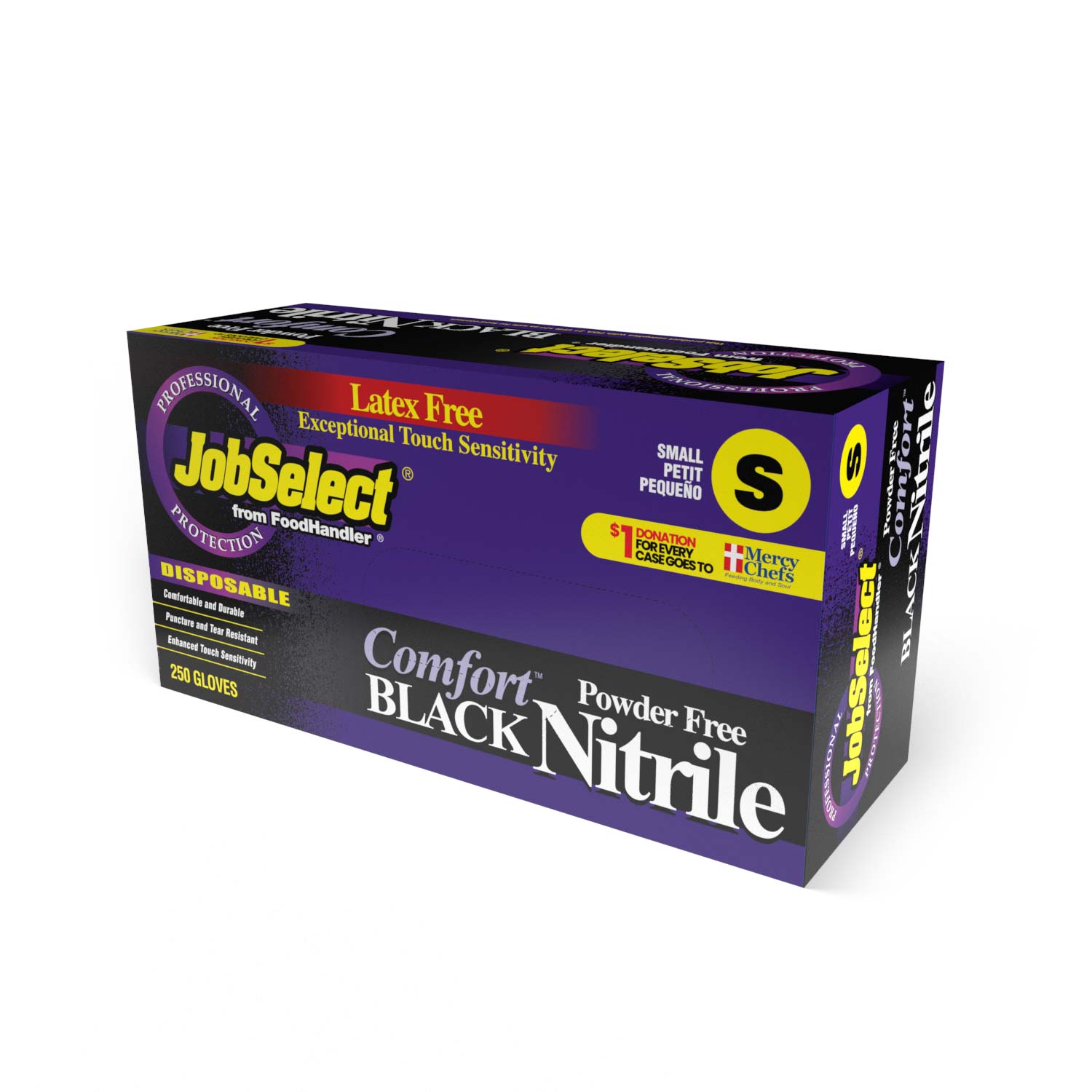 JobSelect Comfort Black Nitrile Gloves