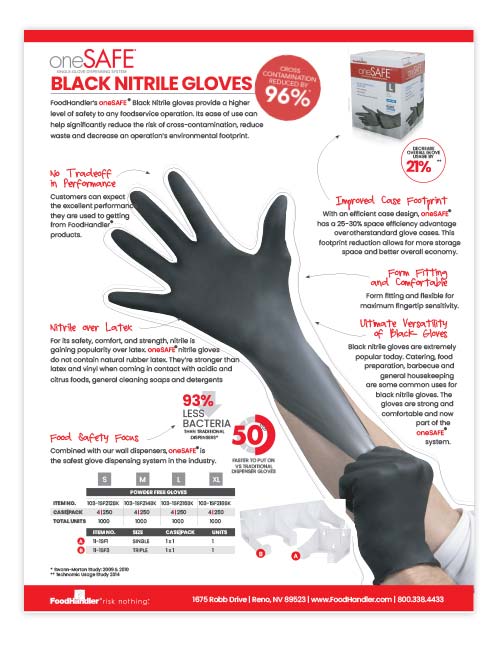 OneSafe Black Gloves Sell Sheet