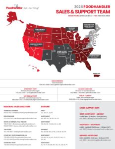 2025 Foodhandler Sales & Support Team Map