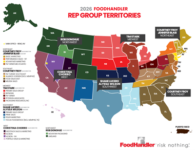 2026 FoodHandler Rep Group Territories