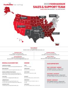 2025 Foodhandler Sales & Support Team Map