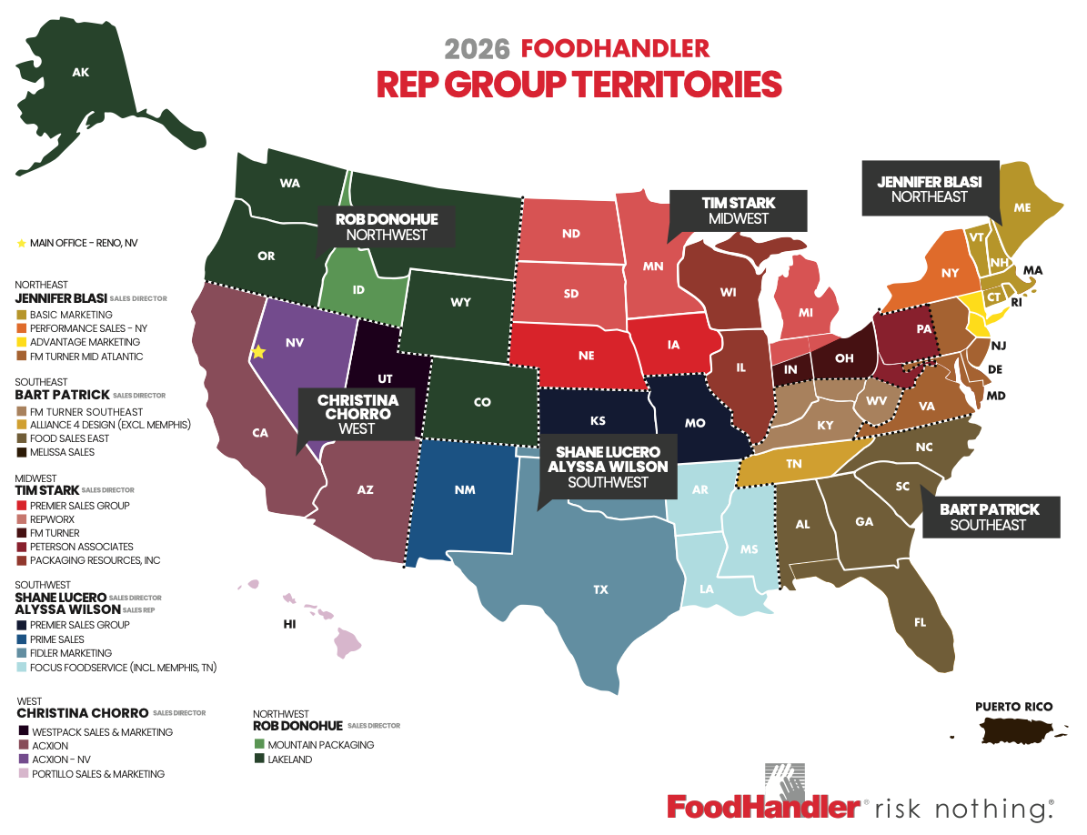2026 FoodHandler Rep Group Territories