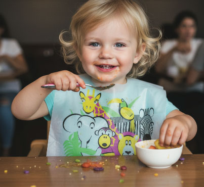 FoodHandler Bibs – Poly Bibs for Children and Adults FoodHandler Bags - Store, Serve, Save. - reclosable, single track, double track, saddle pack, pan liners and covers