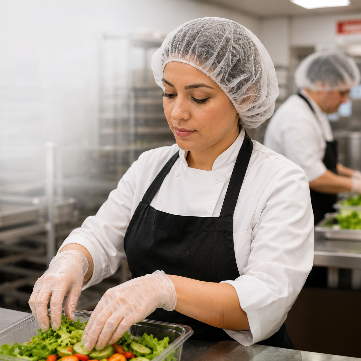 FoodHandler Bouffant caps for foodservice applications
